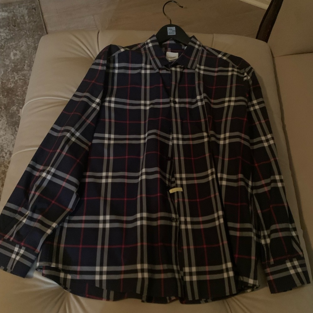 Burberry button down mens